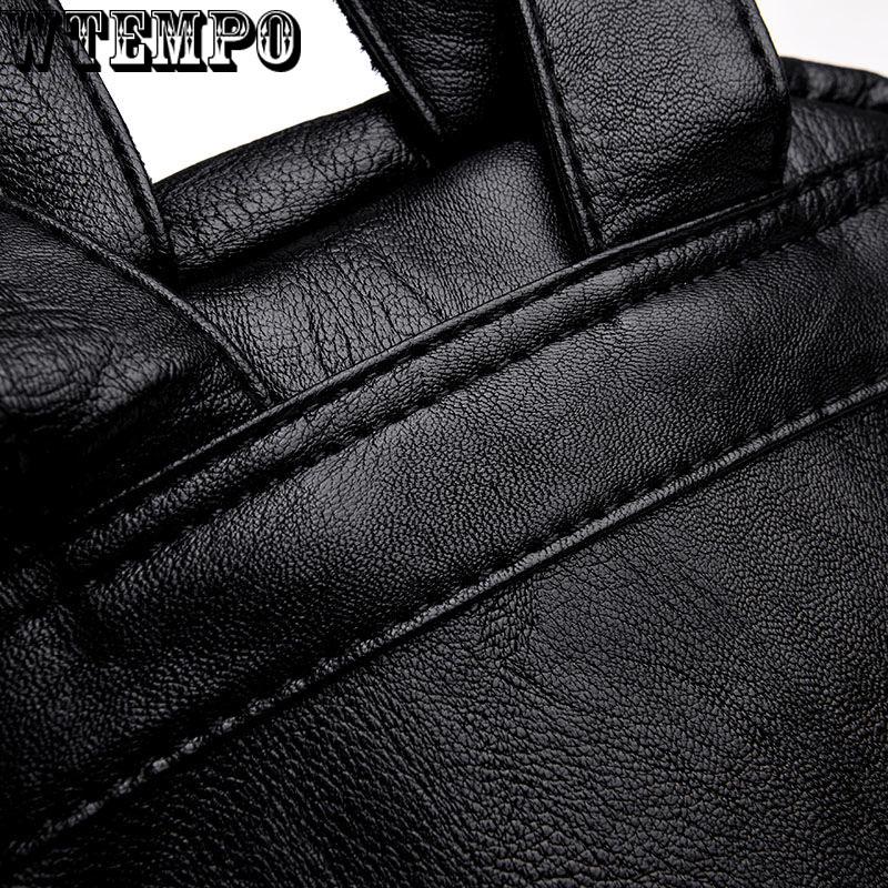 New Vintage fashion black Backpack Women Retro PU Leather Rucksack Big Capacity School Bag