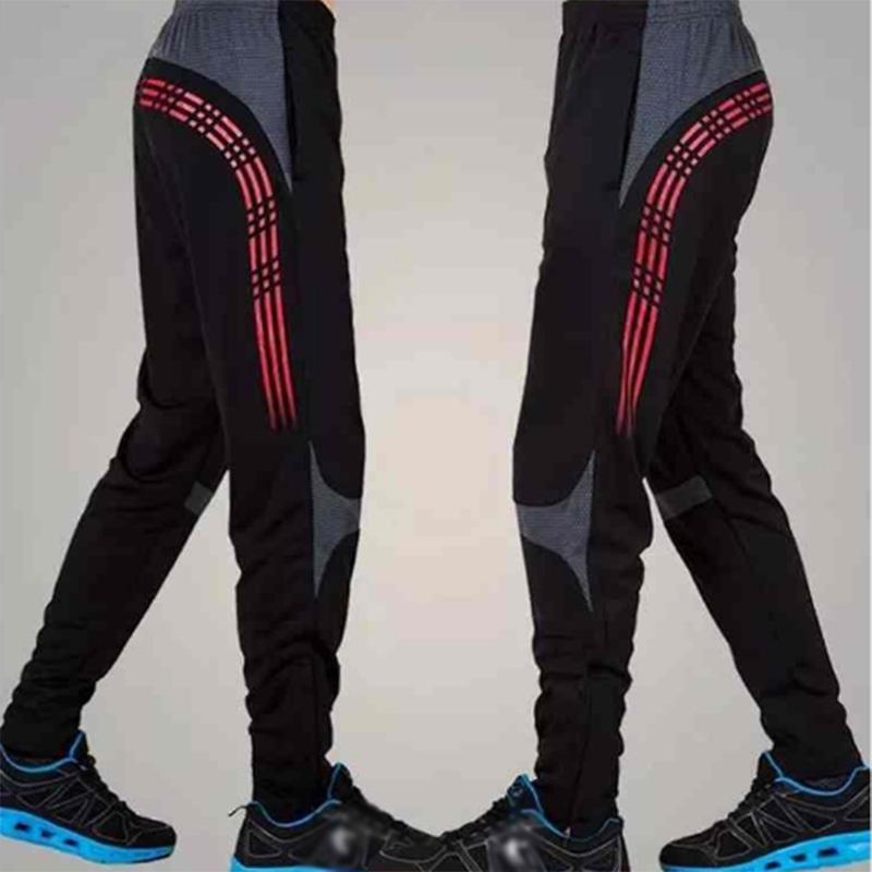Casual Cycling Pants Men's Training Football Trousers Training Pants Leg Tight Zipper Pants Track and Field Black Sports Pants