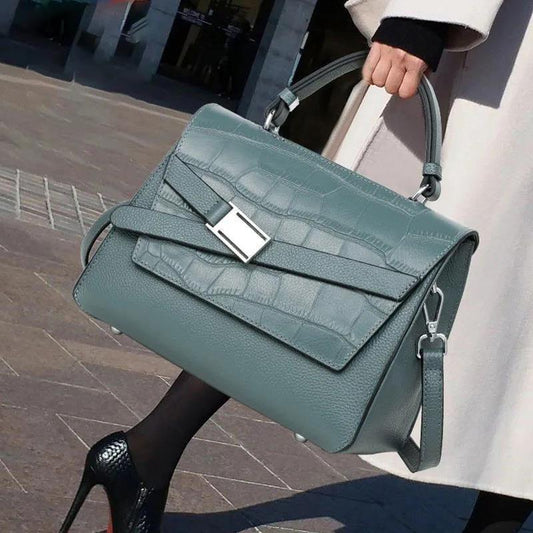 Crocodile Leather Portable Messenger Bag Female Fashion Summer Light Luxury Explosion Style Ladies Shopping Shopping Bag