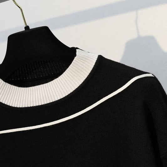 2pcs/set Knit 2 Piece Set Tracksuits Fall Winter Women Knit Pullover Sweater + Elastic Pants 2 Piece Set Sporting Suit Female