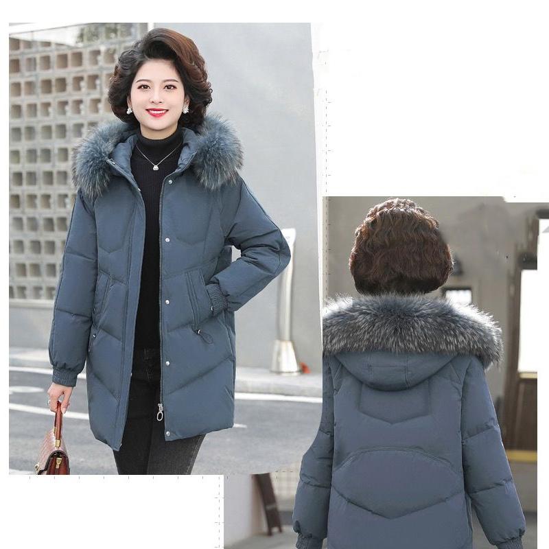 Mother's Winter Jacket Middle-aged and Elderly Down Padded Jacket Women Mid-length Padded Jacket Ladies Padded Jacket