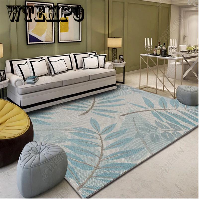 Bedside Carpet Modern Style Geometric Pattern Soft Washable Floor Mat