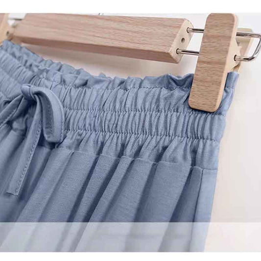 Spring/Summer Shorts Women's Loose Modal Shorts Casual High Waist Culottes Large Size Wide Leg Pajama Pants Thin Section