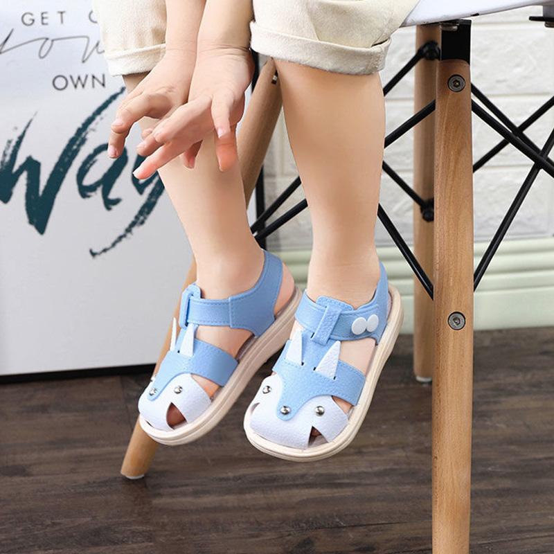 Children's Baby Baotou Sandals Summer Men and Women Buckle Princess Baby Non-slip Soft Bottom Plastic Sandals