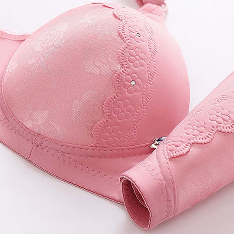 Ladies Bra Thin Anti-sagging Breathable No Steel Ring Gathering Sweat-absorbing Comfortable Skin-friendly Soft Bra