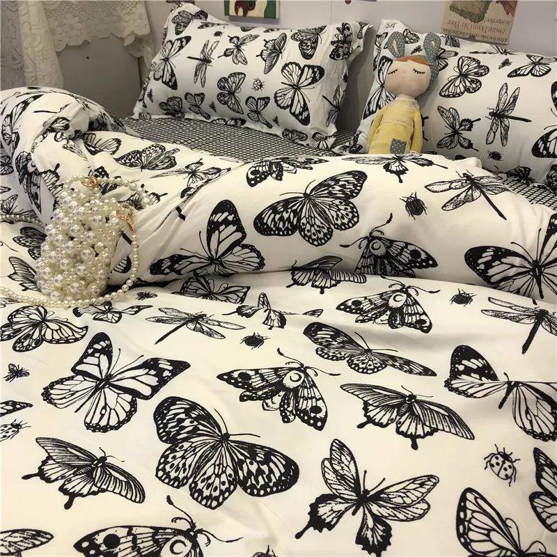 Modern Simple Four-season Universal Four-piece Bedding Student Dormitory Bed Sheet Quilt Cover