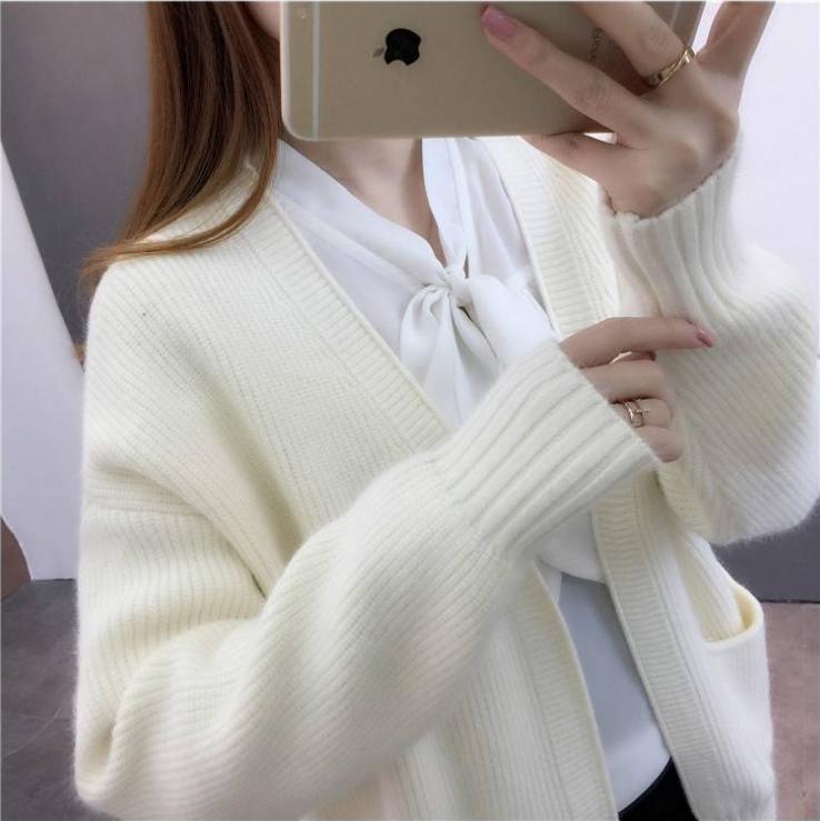 Cardigan Sweaters Women Winter Fashion Long Sleeve Knitted Sweaters Loose Cardigan Coat