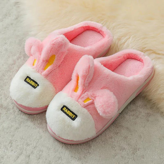 Cotton Slippers Women's Autumn and Winter Warm Indoor Non-slip Thick Bottom Thickened Plush Cotton Slippers