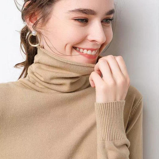 Women's Turtleneck Cashmere Sweater Warm knited Jumpers Ladies Pullover Women's slim sofa Sweaters Turtleneck Autumn Winter