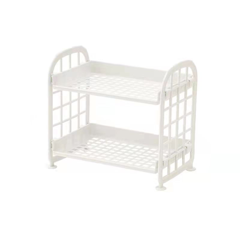 Multifunction Double Layer Storage Holder For Kitchen Bathroom Makeup Organizer Display Shelf