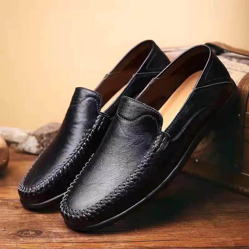 Set of Feet Breathable Soft Sole Soft Surface Comfortable Wear-resistant Peas Shoes Casual Business Leather Shoes