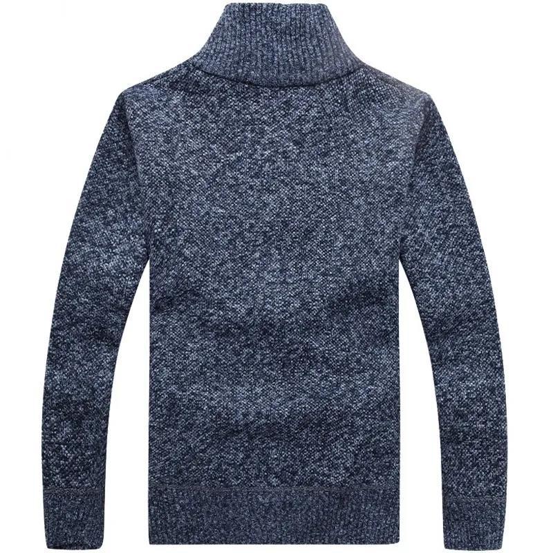 Autumn and Winter Men's Sweater Velvet Thick Warm Casual Cardigan Shirt Loose Fashion Men's Sweater