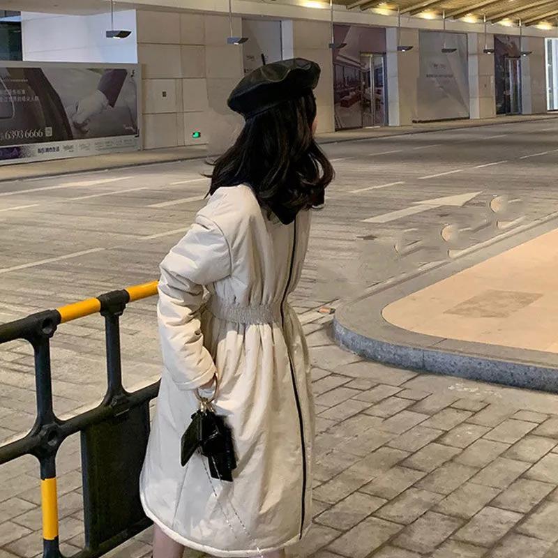 Winter Thick Cotton-padded Jacket Parker Cotton-padded Jacket Women's Mid-length Korean Tooling Down Jacket Loose Jacket