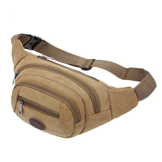 Men's and Women's Waterproof Large-capacity Multi-function Wallet Mobile Phone Pocket Canvas Wear-resistant Outdoor Sports Pocket