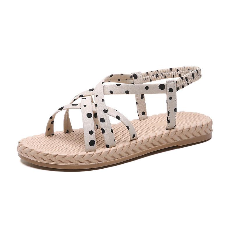 Summer Sandals for Female Students Korean Version of Wild Fairy Style Sandals and Slippers Female Flat Sandals for Outer Wear