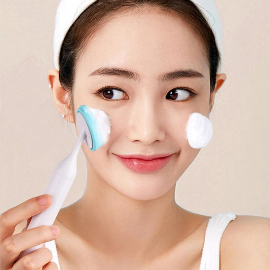 Facial Beauty Instrument Face-lift Artifact Beauty Eye Instrument Face Wash Electric Face Cleansing Instrument Silicone Face Wash Cleansing