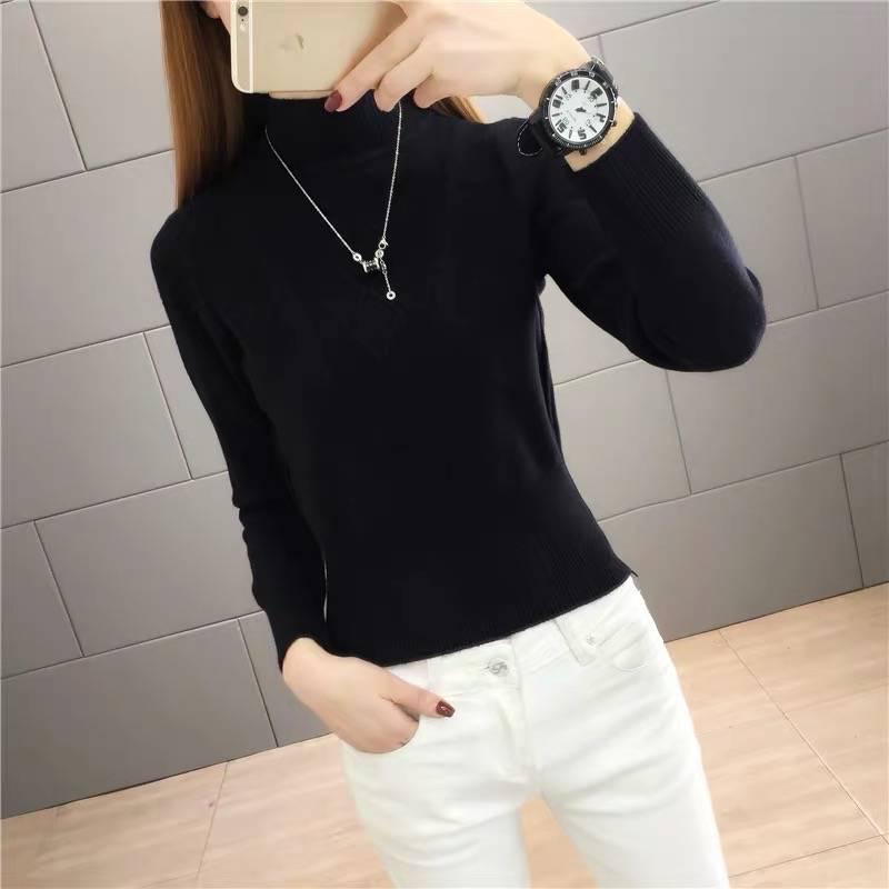 Spring Winter Tops Women O-neck Long Sleeve Sexy High Waist Sweater Knitted Cropped Knitwear Women Sweaters Pullovers