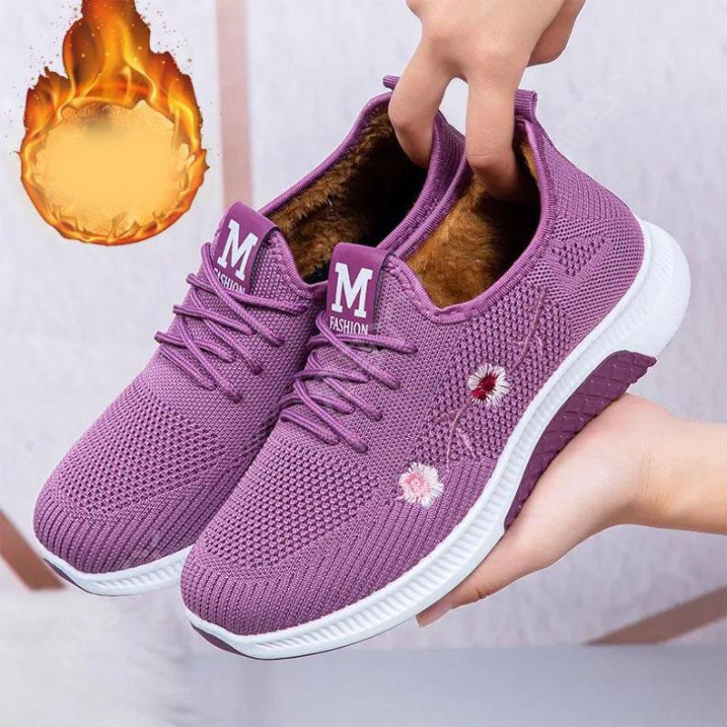 Winter Plus Velvet Thick Windproof and Warm Women's Cotton Shoes Soft-soled Non-slip Flat Shoes