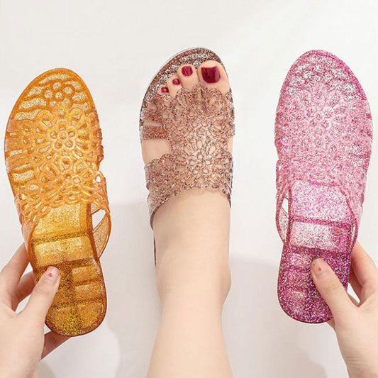 Wedge Slippers Ladies Thick Bottom Outer Wear Fashion Summer Flip Flops High Heel Beach Sandals