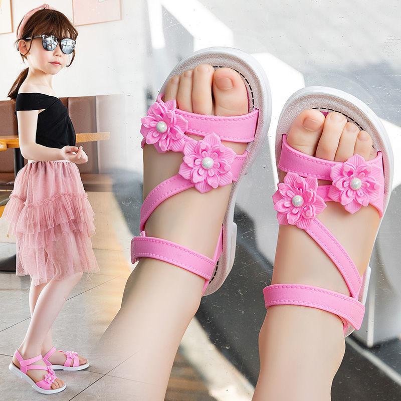 Summer Fashion Big Kids Beach Shoes Girls Soft Sole Little Girl Kids Shoes Kids Princess Sandals