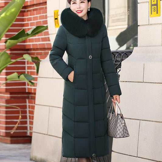 Winter Coat Women's Coat Middle-aged Women's Padded Clothes Long Over-the-knee Padded Jacket