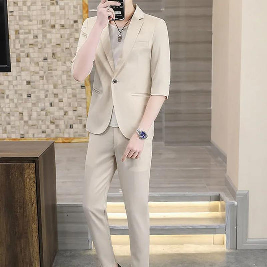 Suit Men Summer Suit Suit Casual Suit Male Youth Trend Small Suit Thin Section