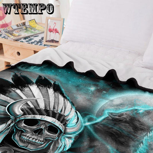Blanket mattress super soft blanket furry faux fur blanket 3D wolf blanket bedding