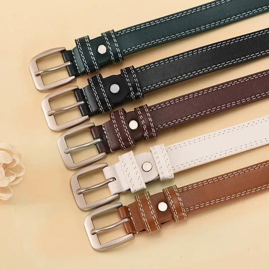 Women's Belt Casual Belt 102cm-140cm Plus Size Trouser Belt Retro Pin Buckle Decorative Belt Lengthened Girl Belt