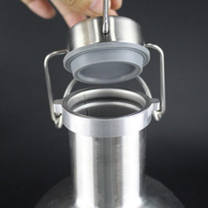 64oz Stainless Steel Beer Growler Swing Top Hip Flask Ultimate 1.9L Beer Bottle