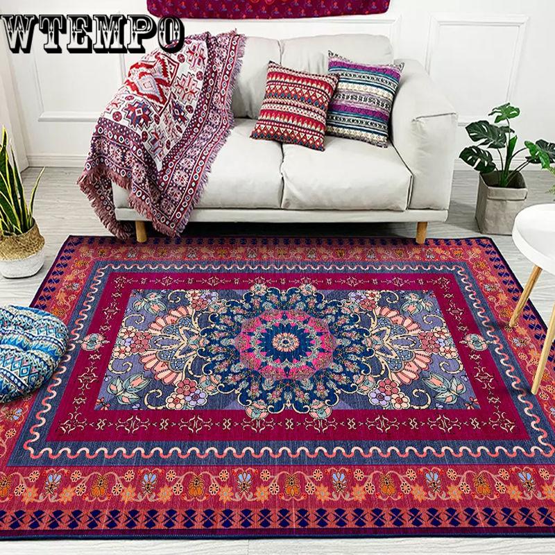 Nordic Retro style Splice applique Carpets For Living Room Bedroom Large Trellis Tapete Para