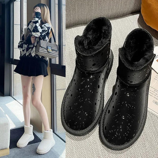 Winter Snow Boots Women's Thick Waterproof Soft-soled Warm Shoes Non-slip Thick-soled Short Tube Snow Cotton Shoes Women