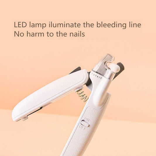 Cat Nail Clippers Dog Nail Trimmers Pet Cat Nail Care LED Lamp Nail Cutter Pet Nail Grooming Scissors for Small Cat Claw Clippers Pet Supplies