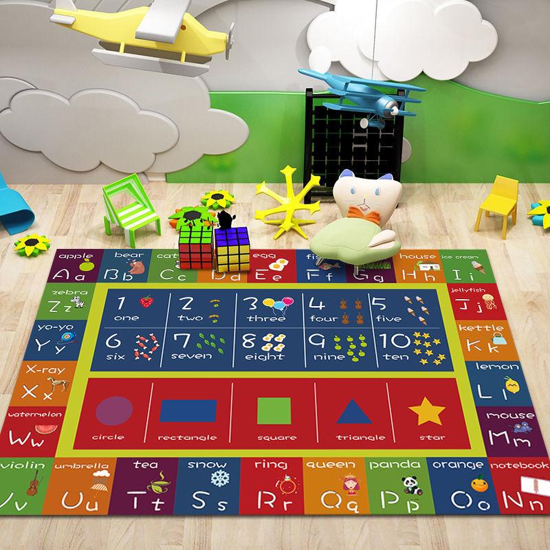 Nursery Blanket for Boys and Girls Cartoon Cute Crawling Blanket Bedside Anti-fall Blanket Puzzle Game Children's Carpet
