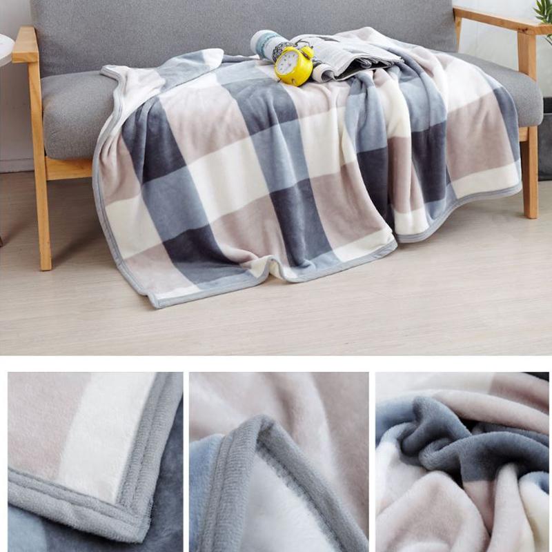 Coral Fleece Blanket One-piece Single Double Quilt Blanket Winter Thickening Warm Blanket Student Dormitory Plush Quilt