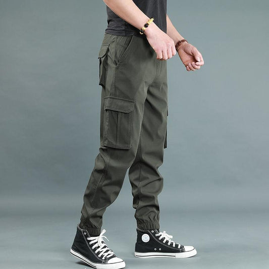 Men's Pants Autumn Overalls Loose Stretch Quick-drying Pants Drawstring Drawstring Pants Harem Pants Large Size Casual Pants