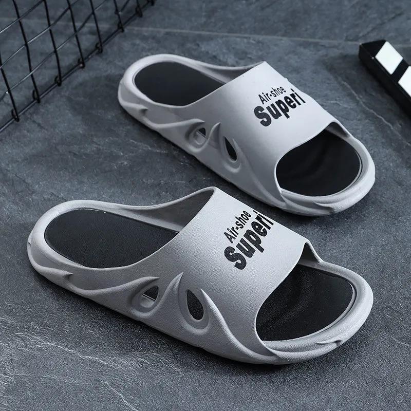 Men's Summer Slippers Outside Wear Bathroom Non-slip Thick Bottom Wear-resistant Slippers