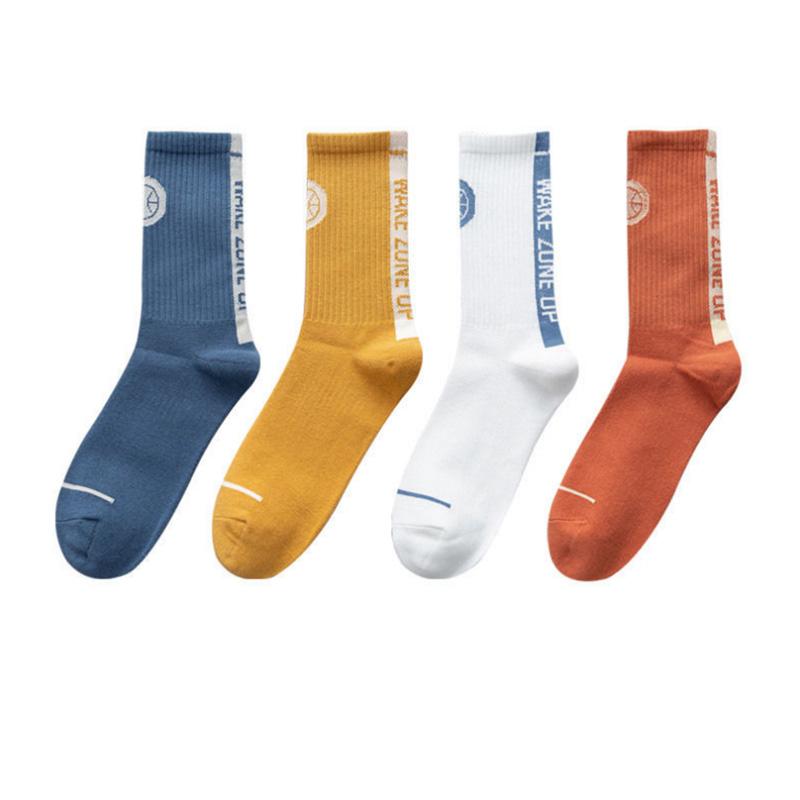 Basketball Socks Men's Spring and Summer Models Ins Trend All-match Mid-tube Socks Deodorant Sweat-absorbing Sports High-top Stockings