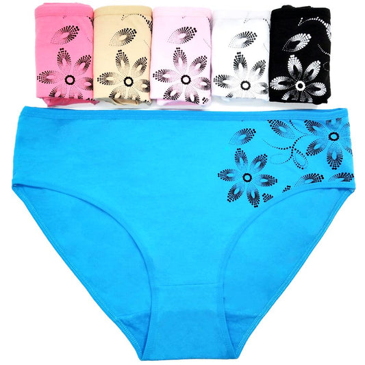 6 pcs/lot Women's Underwear Plus Size Cotton Panties Women Simple Printed Briefs