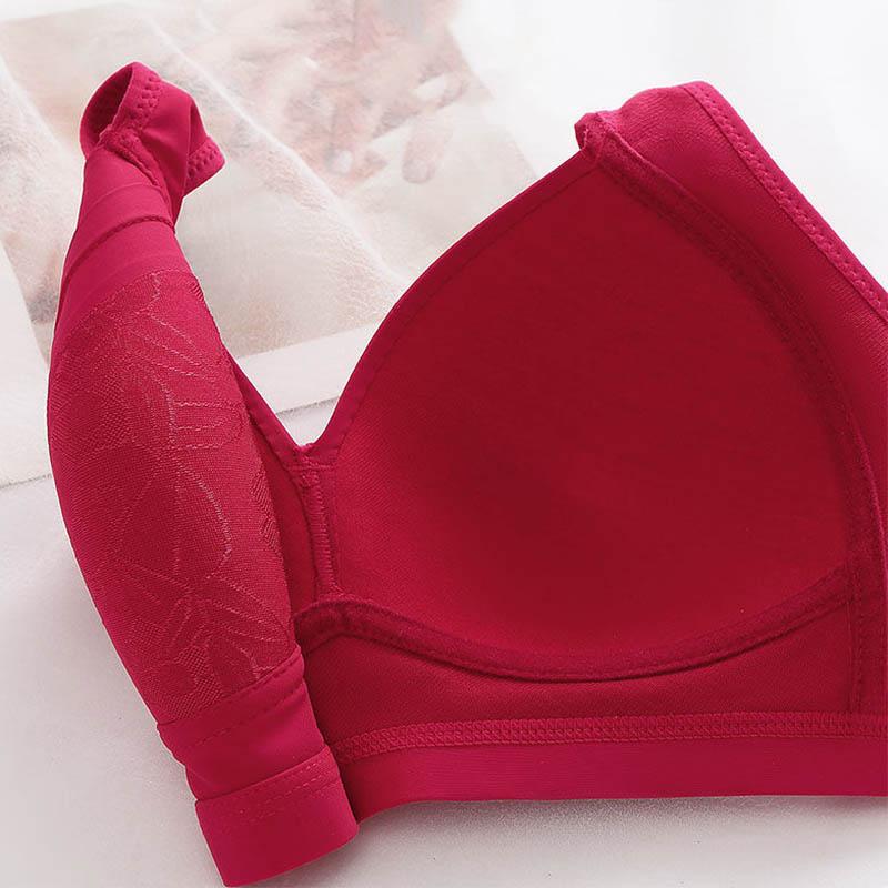Beautiful Back Large Size Thin Vest-style Women's Underwear Breathable Bra Bra Without Steel Ring Anti-sagging Anti-glare Bra