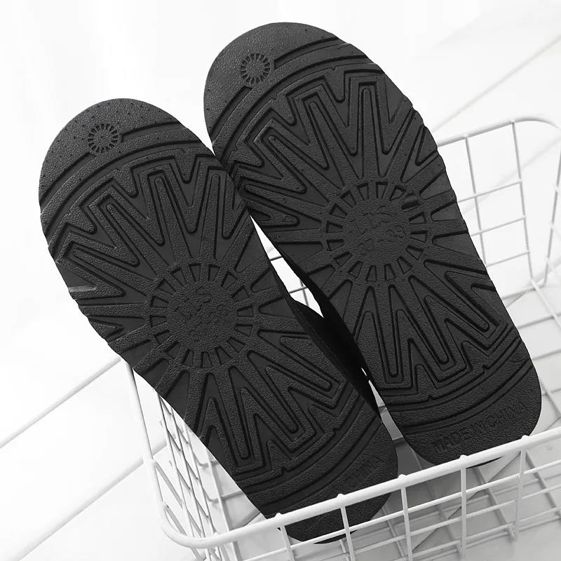 Winter Non-slip and Waterproof Cotton Shoes Thick-soled Plush Couple Warm Flat Shoes
