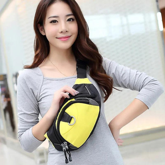Men's and Women's Canvas Mobile Phone Pockets Outdoor Riding Diagonal Bag Multi-functional Running Mobile Phone Bag
