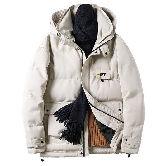 Winter Men's Down Jacket Thick Warm Jacket Casual Hooded Short Down Jacket