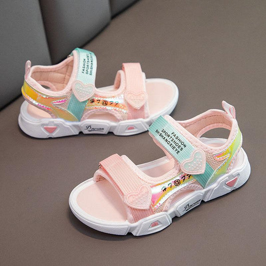 Girls' Breathable Beach Sandals Non-slip Summer 3-12 Years Old Children's All-match Fashionable Student Shoes