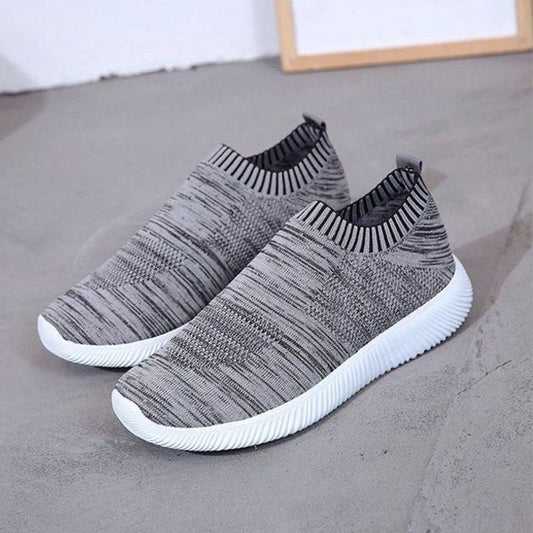 Women's Shoes Spring and Summer Women's Shoes Mesh One Pedal Lightweight Sports Shoes Flying Woven Breathable Single Shoes