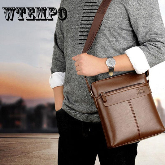 Fashion PU Leather Men's Messenger Bags Office Briefcase Bag Shoulder Bag Handbag