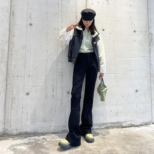 European and American Style High Waist Speaker Elastic Jeans Female Autumn Tight Weight Thin Retro Vertical Throttle Plus Micro-trousers Tide