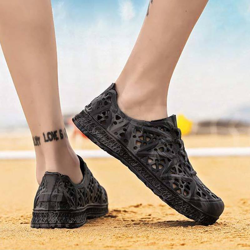 Men's Sandals Summer Soft-soled Student Non-slip Beach Shoes Thick-soled Camouflage Hole Shoes One-piece Plastic Sandals