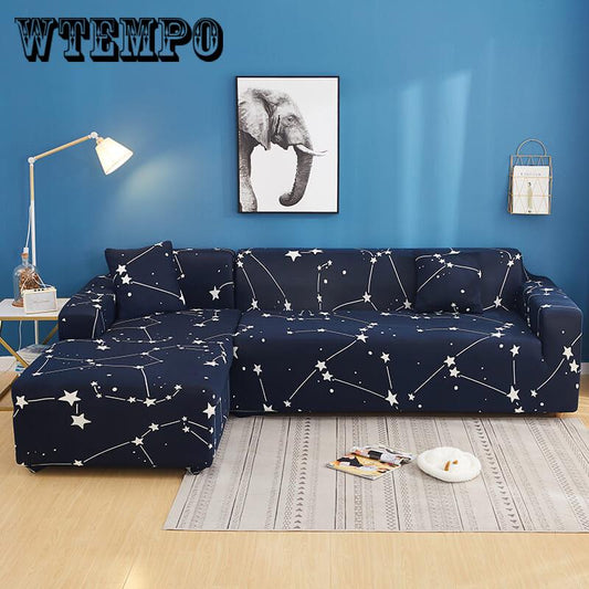 1/2/3/4 Seater Soft Elastic Slip-resistant Sofa Cover Easy Stretch T shape Slipcover