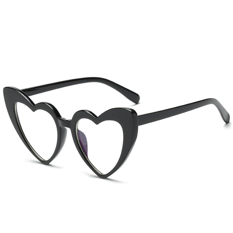 WTEMPO Ladies Heart Shaped Sunglasses Pink Sunglasses Soft Girl Harajuku Fashion Sunglasses