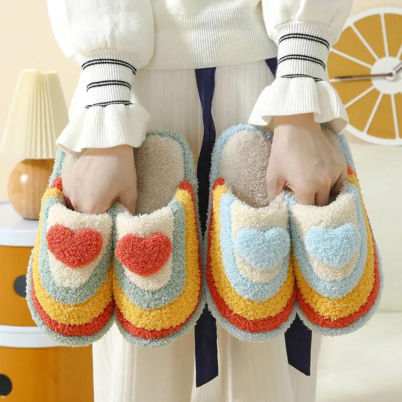 Autumn and Winter Pure Soles Cotton Shoes Indoor Dressing Plain Furry Shoes Fashion Casual Trend